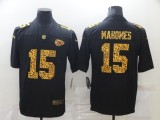 Men's Kansas City Chiefs #15 Patrick Mahomes 2020 Black Leopard Print Fashion Limited Jersey