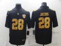 Men's Las Vegas Raiders #28 Josh Jacobs 2020 Black Leopard Print Fashion Limited Jersey