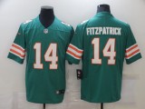 Men's Miami Dolphins #14 Fitzpatrick Green Color Rush Limited Jersey