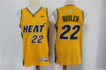 NBA Miami Heat #22 Jimmy Butler Yellow Game Nike Jersey