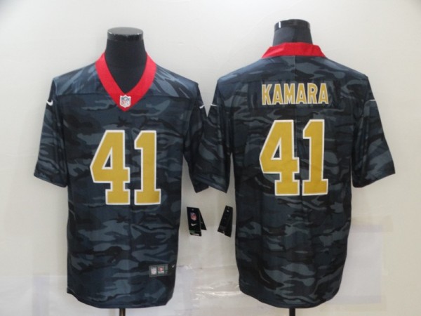 Men's New Orleans Saints #41 Alvin Kamara 2020 Black Camo Limited Jersey