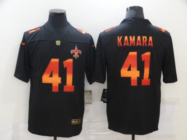 Men's New Orleans Saints #41 Alvin Kamara 2020 Black Fashion Limited Jersey