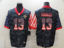 Men's New Orleans Saints #13 Michael Thomas 2020 Camo USA Flag Limited Jersey