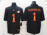 Men's Miami Dolphins #1 Tua Tagovailoa 2020 Black Fashion Limited Jersey