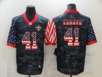 Men's New Orleans Saints #41 Alvin Kamara 2020 Camo USA Flag Limited Jersey