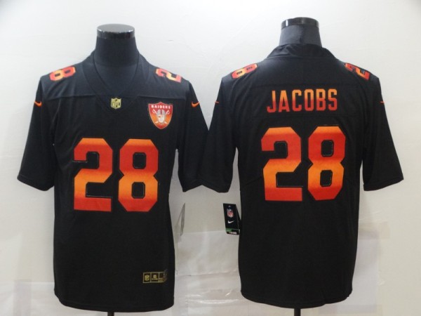 Men's Las Vegas Raiders #28 Josh Jacobs 2020 Black Fashion Limited Jersey