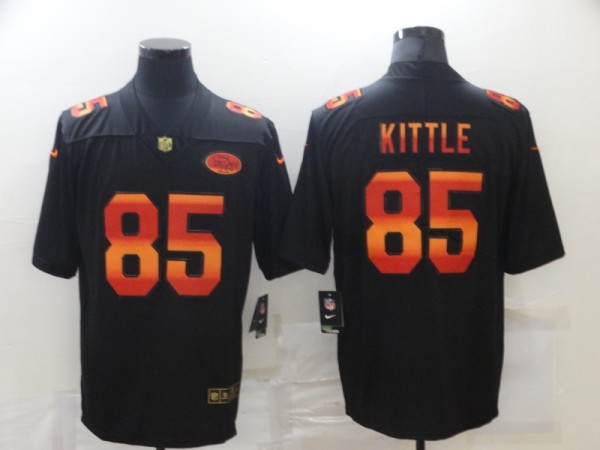 Men's San Francisco 49ers #85 Kittle 2020 Black Fashion Limited Jersey