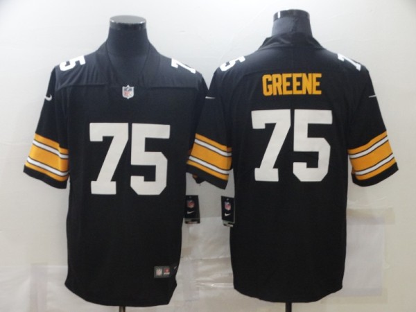 Men's Pittsburgh Steelers #75 Greene Black Vapor Untouchable Limited Jersey