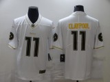 Men's Pittsburgh Steelers #11 Claypool White 2019 100th Season Golden Edition Limited Jersey