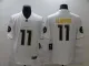 Men's Pittsburgh Steelers #11 Claypool White 2019 100th Season Golden Edition Limited Jersey