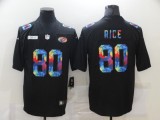 Men's San Francisco 49ers #80 Jerry Rice 2020 Black Crucial Catch Limited Jersey