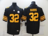 Men's Pittsburgh Steelers #32 Harris Black Color Rush Limited Jersey