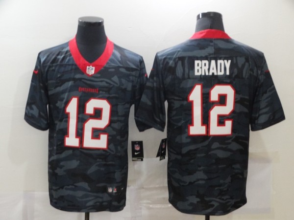 Men's Tampa Bay Buccaneers #12 Brady 2020 Black Camo Limited Jersey