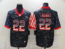 Men's Tennessee Titans #22 Derrick Henry 2020 Camo USA Flag Limited Jersey
