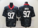 Men's San Francisco 49ers #97 Nick Bosa 2020 Black Camo Limited Jersey