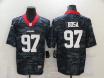 Men's San Francisco 49ers #97 Nick Bosa 2020 Black Camo Limited Jersey