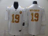 Men's Pittsburgh Steelers #19 JuJu Smith-Schuster White Leopard Limited Jersey