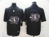 Men's Los Angeles Rams #99 Aaron Donald Black Shadow Logo Limited Jersey