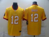 Men's Tampa Bay Buccaneers #12 Brady Yellow Vapor Untouchable Limited Jersey