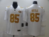 Men's San Francisco 49ers #85 Kittle White Leopard Limited Jersey