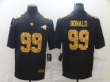 Men's Los Angeles Rams #99 Aaron Donald Black Leopard Limited Jersey