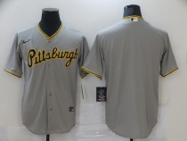 MLB Pittsburgh Pirates Blank Grey Game Nike Jersey