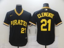 MLB Pittsburgh Pirates #21 Roberto Clemente Black Game Nike Jersey