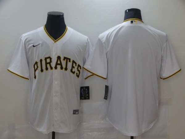 MLB Pittsburgh Pirates Blank White Game Nike Jersey