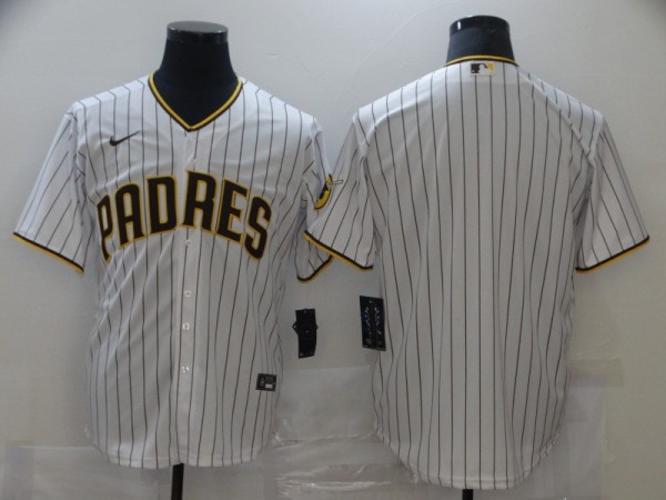 MLB San Diego Padres Blank White Strip Game Nike Jersey