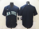 MLB Seattle Mariners Blank Navy Blue Game Nike Jersey