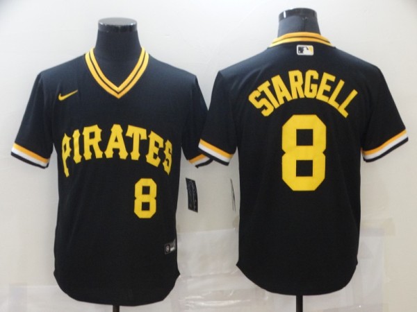 MLB Pittsburgh Pirates #8 Willie Stargell Black Game Nike Jersey