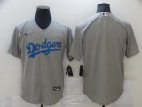 MLB Los Angeles Dodgers Blank Grey Game Nike Jersey