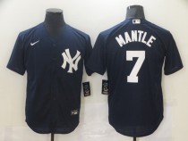 MLB New York Yankees #7 Mickey Mantle Navy Blue Game Nike Jersey