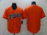 MLB Cleveland Indians Blank Orange Game Nike Jersey