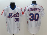 MLB New York Mets #30 Conforto White Flex Base Elite Jersey