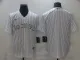 MLB Colorado Rockies Blank White Pinstripe Nike Game Jersey