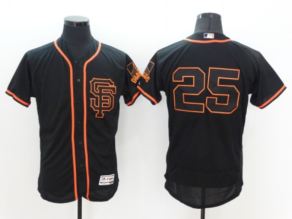 MLB San Francisco Giants #25 Barry Bonds Black Elite jerseys