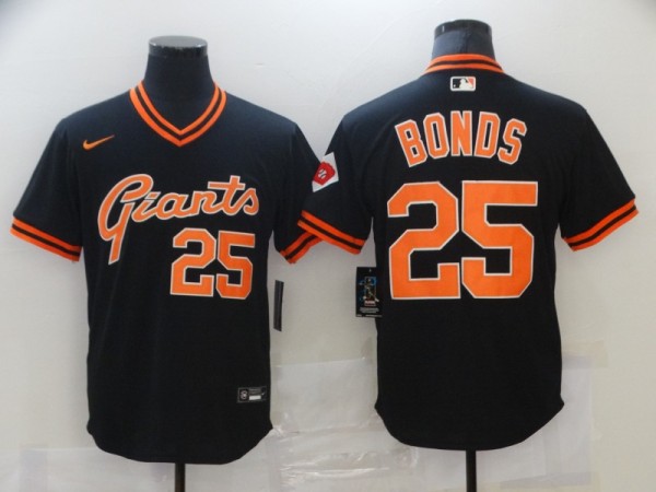 MLB San Francisco Giants #25 Barry Bonds Black Game Jersey