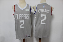 NBA Los Angeles Clippers #2 Kawhi Leonard Grey Jersey