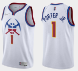 NBA Denver Nuggets #1 Michael Porter Jr 2020-21 Earned White Jersey