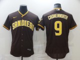 MLB San Diego Padres #9 Jake Cronenworth Coffee Flex Base Elite Jersey