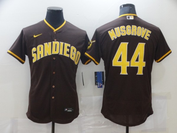 MLB San Diego Padres #44 Joe Musgrove Coffee Flex Base Elite Jersey