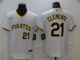 MLB Pittsburgh Pirates #21 Roberto Clemente White Game Nike Jersey