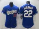 MLB Los Angeles Dodgers #22 Clayton Kershaw White Gold Championship Flex Base Elite Jersey