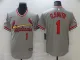 MLB Cardinals #1 O.Smith Green Game Nike Jersey