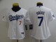 Women MLB Los Angeles Dodgers #7 Julio Urias White Gold Game Nike Jersey