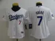 Women MLB Los Angeles Dodgers #7 Julio Urias White Gold Game Nike Jersey