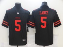 Men's San Francisco 49ers #5 Trey Lance 2021 NFL Draft Black Vapor Untouchable Limited Jersey