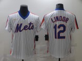 MLB Chicago Cubs #12 Lindor White White Game Nike Jersey