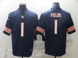 Men's Chicago Bears #1 Justin Fields Blue 2021 NFL Draft Vapor Untouchable Limited Jersey